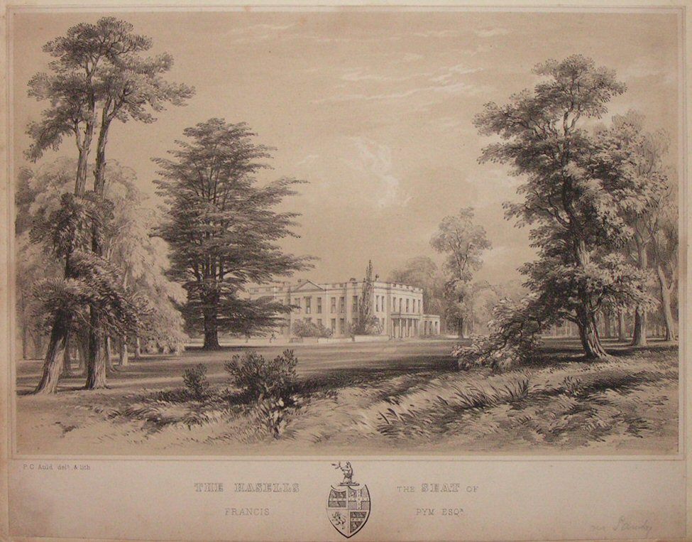 Lithograph - The Hassells The Seat of Francis Pym Esqr. - Auld
